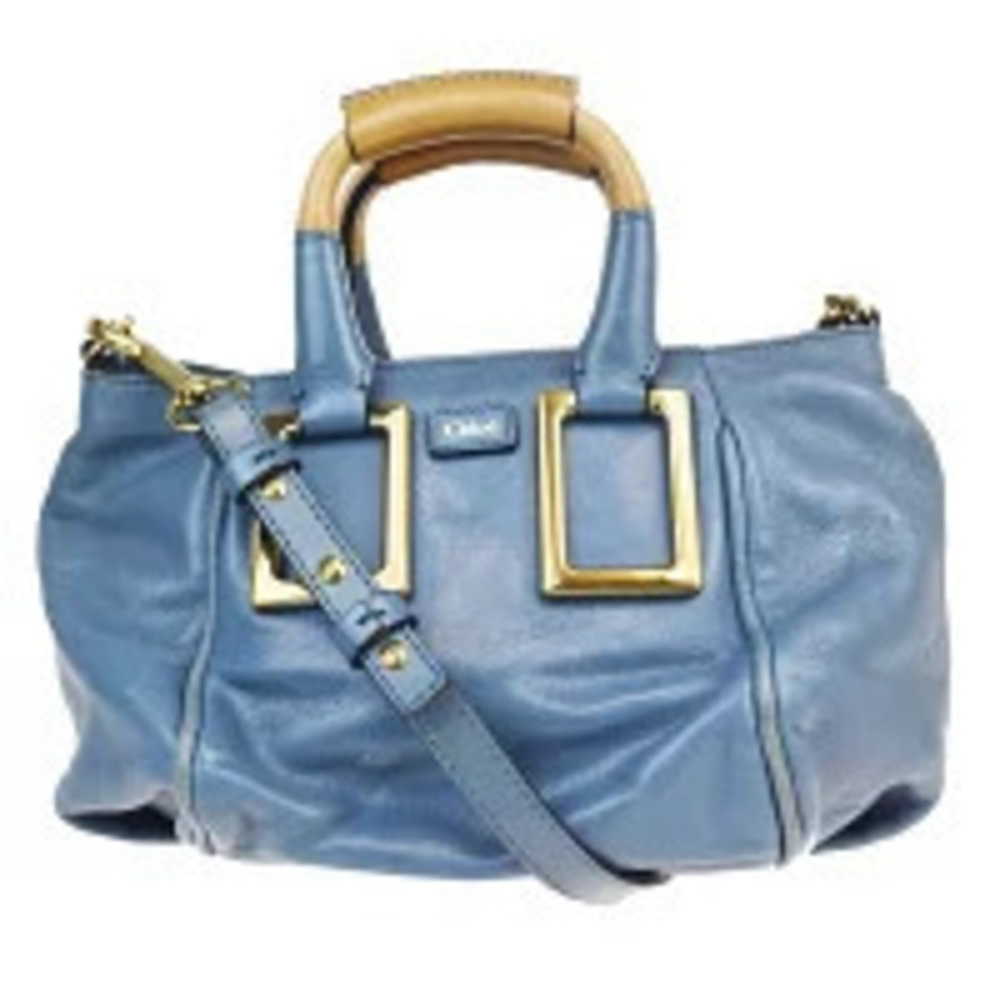 Chloe Ethel Leather Handbag Shoulder Bag Blue